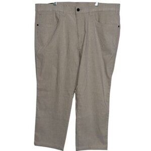 Haggar Mens Active Series Slim-Straight Stretch 5-Pocket Pants 38x24 Stretch Fab